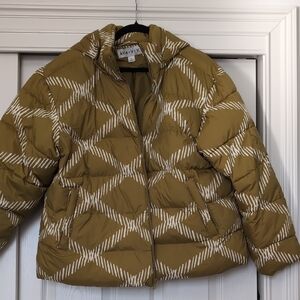 (Donated)Ava & Viv Mustard Puffer Jacket with White Pattern
